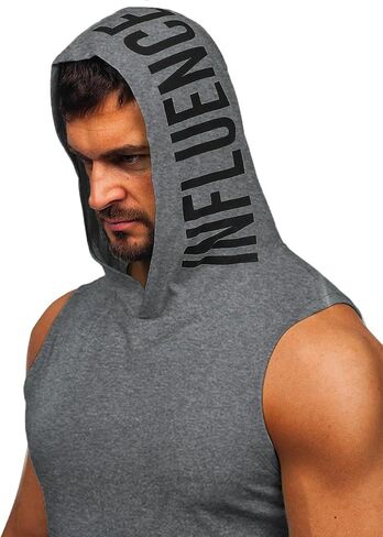 Flyfirefly Men's 2 Pack Pack Toiling Tank Tops Bodybuilding Athletic Muscle Muscle Cut Off Tirt Gym Hoodies in Kuwait