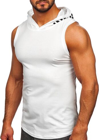 Flyfirefly Men's 2 Pack Pack Toiling Tank Tops Bodybuilding Athletic Muscle Muscle Cut Off Tirt Gym Hoodies in Kuwait