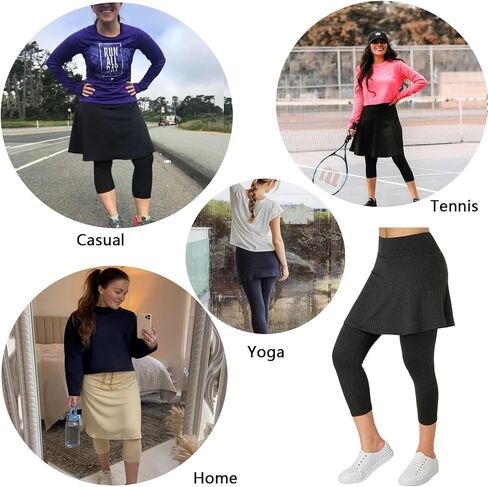 تنانير نسائية مع سروال ضيق، سراويل ضيقة رياضية مع جيوب، سراويل ضيقة نسائية لجولف التنس in Kuwait