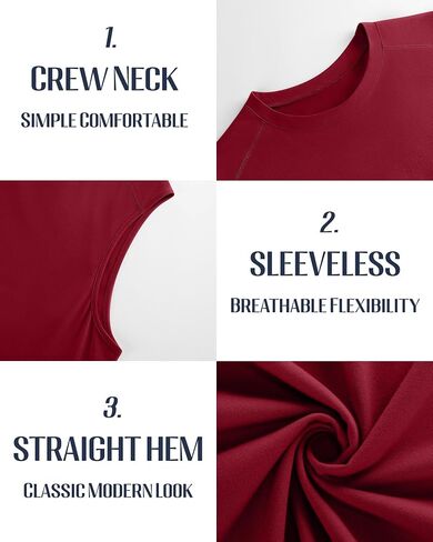 3 Pack Men's Big and Tall Tank Tops, Crewneck Sleeveless Tee Shirts Cotton Workout Swim Running Gym Muscle Shirts in Saudi Arabia