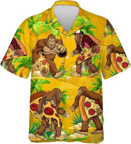 Pineapple Hawaiian Shirt for Men Women, Leopard Pineapple Button Down Shirt Mens Casual Short Sleeve Shirt in Kuwait