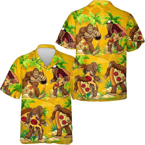 Pineapple Hawaiian Shirt for Men Women, Leopard Pineapple Button Down Shirt Mens Casual Short Sleeve Shirt in Kuwait