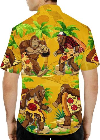 Pineapple Hawaiian Shirt for Men Women, Leopard Pineapple Button Down Shirt Mens Casual Short Sleeve Shirt in Kuwait