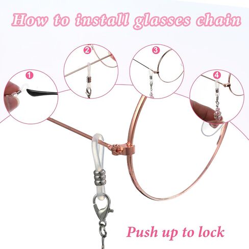 cobee 2 Pcs Pearl Glasses Chain, Eyeglasses Holders Around Neck, Beaded Glasses Chain Strap Cord for Sunglasses Myopic in Saudi Arabia