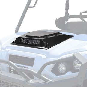 Kemimoto Hood Scoop Kit متوافق مع Kawasaki Mule Pro FXT/DXT/DX/FX 2015-2024 ، غطاء غطاء محرك مع شواية شبكية لتعزيز تدفق الهواء وتبريد المحرك