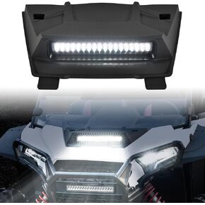 SAUTVS Sport Hood Scoop with LED Spotlight for Polaris RZR XP 1000/ XP4 1000 2024 2025, Hood Scoop with LED Auxiliary Light Kit for Polaris RZR XP 1000/ XP 4 1000 2024 2025 Accessories