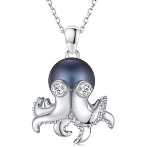 Gifts for Women Wife Mom-Tahitian Black Pearl Necklace-Wedding Birthday Anniversary Ocean Jewelry for Girlfriend Her-Mothers Day Gifts for Mom Valentines Day Christmas