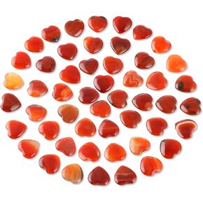 Gerrii 50 Pcs Heart Healing Stone Bulk Quartz Heart Inspirational Stones Gift for Women Love Pocket Polished Natural Energy Balancing Meditation 0.8 Inch(Rose Pink)