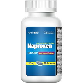 HealthA2Z® Naproxen Sodium | 220mg | 300 Counts | NSAID | Fast Pain Relief | Fever Reducer