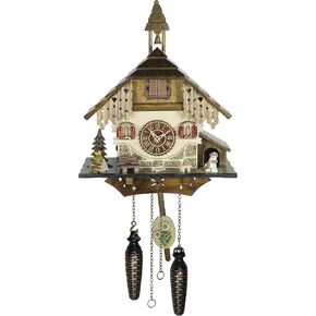 Trenkle Quartz Cuckoo Clock Black Forest House with Music TU 4236 QM