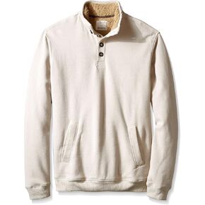 Arrow Men's Big and Tall Long Sleeve Sueded Fleece Mock with Sherpa Collar