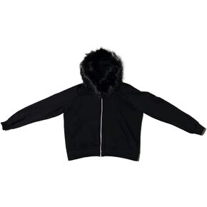 فرو هود سترة الرجال هوديي Zip up y2k zip up هوديي فرو مقنعين سترة دافئة معطف الشتاء للرجال مع الياقات الفراء هود