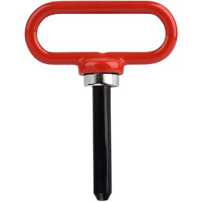 P63768 Hitch Pin ، Flan Mower Trailer Hitch Dins - دبوس بوابة مقطورة شديدة العمل للرسام ، جرارات العشب ، شحن السحب ، ATV - خطاف واحد بسيط على و OFF （RED）