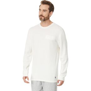 POLO RALPH LAUREN Embossed Thermal Long Sleeve Crew Shirt for Men - Cotton-Polyester Blend Construction Nevis LG One Size