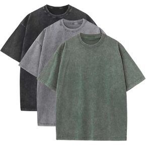 3 Pcs Oversized T shirts for Women Casual Vintage Baggy Boxy Short Sleeve Cotton Tee Shirts Loose Fitting Tops