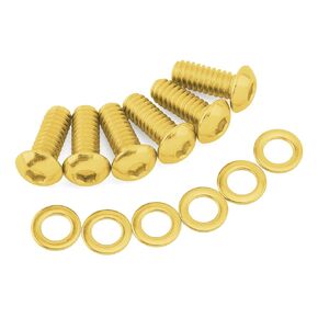 6PCS Derby Cover Screws Bolt Kit Stainless Steel for Harley Sportster XL XR 2004-2022 Touring Dyna Softail 1999-Later Road Glide Street Electra Glide Road King Fat Boy Slim (Black)