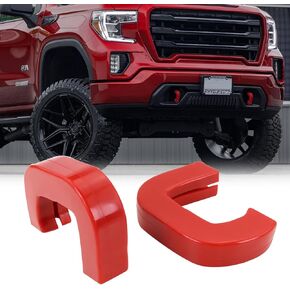 Tow Hook Covers Fit for GMC Sierra 1500 2019-2024, Red Silicone Customized Tow Hook Protector Cover