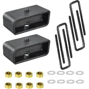 Evil Energy 2 "مجموعة رفع التسوية الخلفية متوافقة مع 1995-2023 Toyota Tacoma 2WD/4WD ، 2000-2020 TUNDRA ، 2 بوصة مجموعة الرفع الخلفية مجموعة الموسعة مربعة U-BOLTS أسود