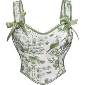 Scarlet Darkness Corset Tops for Women Sweetheart Neckline Floral Corset with Zipper Size 6-18
