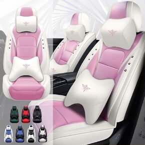 أغطية المقاعد مجموعة كاملة مخصصة ل Dodge Charger 2006-2023 ، غطاء مقعد السيارة المقاوم للماء وسادة مقعد جلدي كامل وسادة ، الداخلية للسيارات (أحمر أسود)