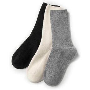 Wool Cashmere 3 Pair Socks for Women and Men, with Gift Box