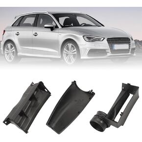 3PCS Air Intake Guide Inlet Duct Assembly Compatible for A3 2006-2013 Air Intake for Jetta Passat 2005-2016 Replace #1K0805971C9B9 1K0805965J9B9 1K0805962E9B9