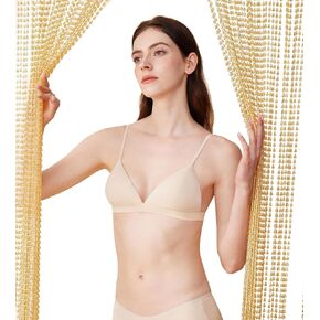 مثلث بيما القطن العضوي Bralettes Wireless Bras قمم صدرية مريحة لأحجام الكوب 30-38 AA/A/B