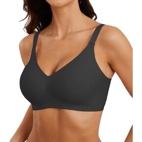 POSESHE Womens Wireless Bras Comfortable Supportive Tshirt Bra No Underwire Seamless Push Up Everyday Adjustable Bralettes