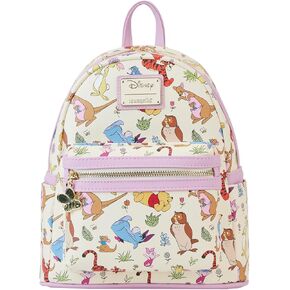 Loungefly Disney Mini Backpack Winnie the Pooh Eeyore Friends AOP Shoulder Bag