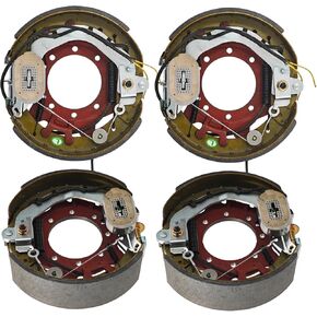 4 × مجموعة فرامل مقطورة كهربائية 12-1/4 "× 3-3/8" متوافقة مع Dexter 9K إلى 10K LBS AXLES 2 X الجانب الأيسر ، 2 × فرامل مقطورة جانبية يمين استبدال K023-450-00 K023-451-00