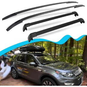 قضبان متقاطعة وقضبان سقف قابلة للقفل مناسبة لسيارة LR Discovery Sport - مجموعة من سبائك الألومنيوم مكونة من 4 قطع مع 2 رفوف سقف و2 قضبان جانبية (2014-2024)