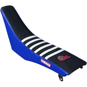 Seat Cover Compatible Fits 2000-2007 Yamaha TTR 125L / 125LE 125 Seat Cover – All Black with Blue Ribs – Durable, Gripper Replacement Seat Cover