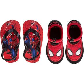Josmo Marvel Spider -Man Boys Footwear صندل حزمة Flip Flups & Water Shoes for Boys Size Toddler - Little Kids