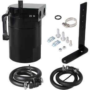 YESHMA Oil Catch Can with Breather Filter Compatible with Ford F150 5.0L 2.7EB 3.5EB 2011-2024, Expedition 3.5L EcoBoost 2018-2021 - 350ml Baffled Oil Separator Tank