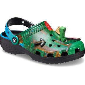 Crocs Unisex-Adult Classic Minecraft Clogs, Minecraft/Green, 13 Women/11 Men