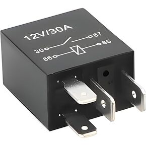 4 Pin 12V 30A Car Relay, 3PCS Multi Purpose Waterproof Relaying Starter for Motor, Heavy Duty Standard Automotive Electrical Replacement Accessories, Universal for Vehicles