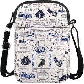 ENSIANTH Poem Inspired Messenger Bag Crow Lover Crossbody Bag Morally Grey Book Club - Dark Romance Bookish Gift