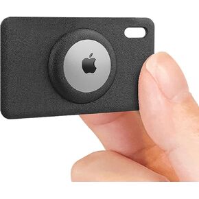 حامل محفظة Airtag | نسيج جديد | حجم جديد (أصغر وأرق) أكثر ملاءمة | Airtag Wallet Case | فقط 0.04in سميكة | حامل بطاقة رفيع نحيف للمحفظة ، حقيبة الظهر ، حقيبة يد ... (أسود)