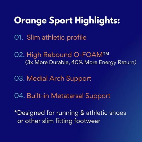 Orange Sport Insoles (Sport A - M4-4.5, W5.5-6 US) in Kuwait