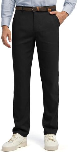 Willit Men's Linen Pants Casual Linen Dress Pants Beach Summer Lightweight Trousers 28" 30" 32" in Kuwait