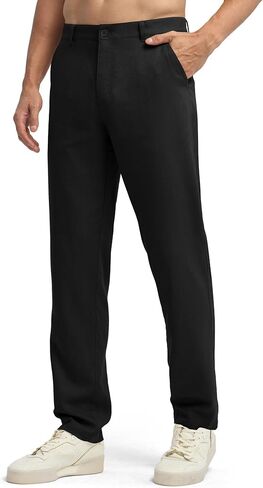 Willit Men's Linen Pants Casual Linen Dress Pants Beach Summer Lightweight Trousers 28" 30" 32" in Kuwait