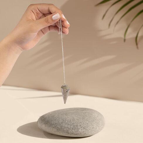 Wish Well 2 pc Rose Quartz & Amethyst Crystal Pendulum Set Divination Tools — Dowsing Pendulum Crystal with Crystal Ball for Meditation, Chakra Healing, Energy Work, Reiki, and Crystal Grid in Kuwait