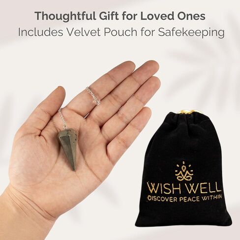 Wish Well 2 pc Rose Quartz & Amethyst Crystal Pendulum Set Divination Tools — Dowsing Pendulum Crystal with Crystal Ball for Meditation, Chakra Healing, Energy Work, Reiki, and Crystal Grid in Kuwait