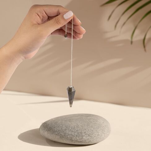 Wish Well 2 pc Rose Quartz & Amethyst Crystal Pendulum Set Divination Tools — Dowsing Pendulum Crystal with Crystal Ball for Meditation, Chakra Healing, Energy Work, Reiki, and Crystal Grid in Kuwait