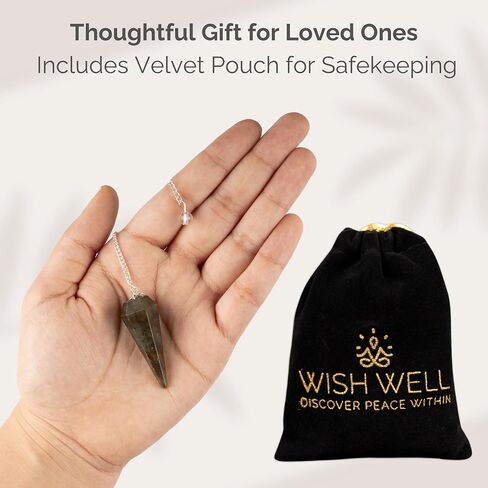 Wish Well 2 pc Rose Quartz & Amethyst Crystal Pendulum Set Divination Tools — Dowsing Pendulum Crystal with Crystal Ball for Meditation, Chakra Healing, Energy Work, Reiki, and Crystal Grid in Kuwait