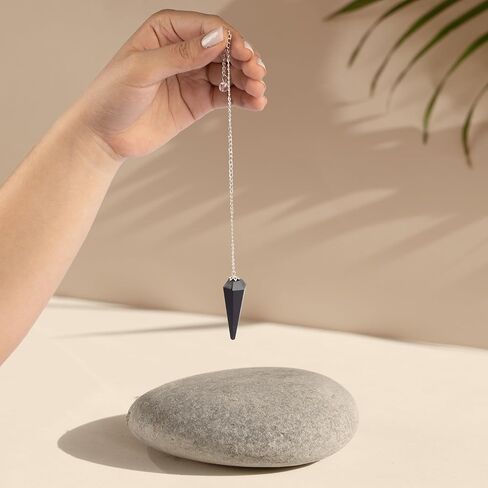 Wish Well 2 pc Rose Quartz & Amethyst Crystal Pendulum Set Divination Tools — Dowsing Pendulum Crystal with Crystal Ball for Meditation, Chakra Healing, Energy Work, Reiki, and Crystal Grid in Kuwait