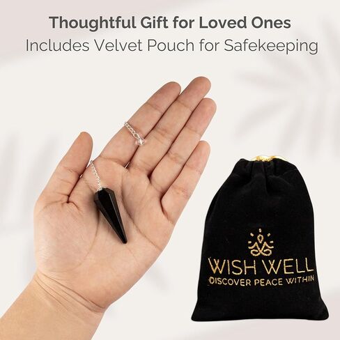 Wish Well 2 pc Rose Quartz & Amethyst Crystal Pendulum Set Divination Tools — Dowsing Pendulum Crystal with Crystal Ball for Meditation, Chakra Healing, Energy Work, Reiki, and Crystal Grid in Kuwait