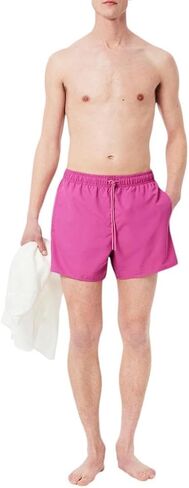 Lacoste Men's Lightweight Monochrome Swim Trunks in Saudi Arabia