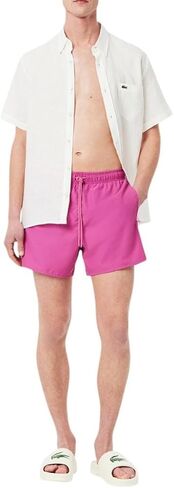 Lacoste Men's Lightweight Monochrome Swim Trunks in Saudi Arabia