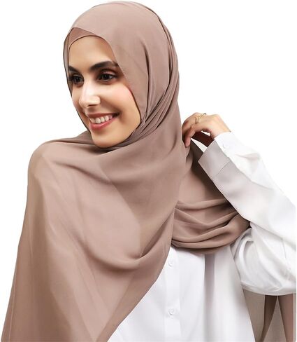 Instant Chiffon Hijab Set 3-in-1 Hijabs Scarf with Built-in Magnets and Undercap Head Wraps with Model Cap in Saudi Arabia